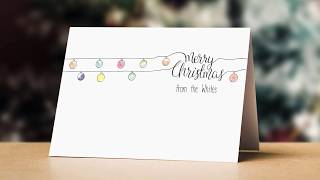 Christmas Greetings Class - Card #1 Personalized Greeting