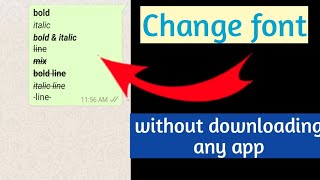 🔥What's app change font without downloading app.....🔥