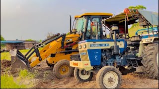 ❤️Jcb 3dx Eco Loading Murum In Mahindra and Swarai Tractor | jcb and Tractor | Video jcbVideo