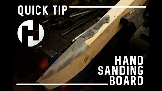 Knife Maker's Hand Sanding Board