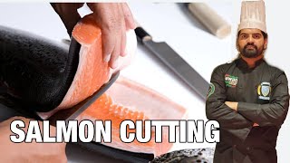 Salmon Cutting ! How To Fillet Salmon @Chefmehtab