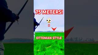 👀75 METERS!🎯THUMB DRAW #shorts #shortvideo #trending #archery #traditionalarchery #viralvideo #yt