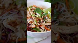 🥗 Quick & Easy Chicken Vermicelli Salad | Tangy Lime Dressing | FitazFK Express Recipe #shorts