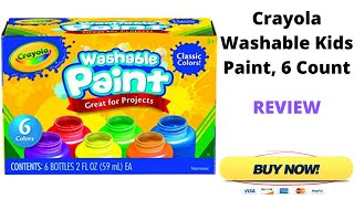 Crayola Washable Kids Paint, 6 Count, Kids At Home Activities REVIEW