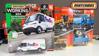 UNBOXING: 2023 Matchbox Working Rigs FedEx GM Brightdrop ZEVO 600, MBX Road Grader, & Man TGS MCAB