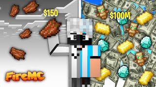 How I Became The Richest Player In @PSD1 Server | FIRE MC