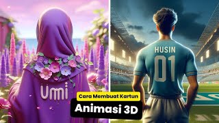 🔴CARA MEMBUAT FOTO KARTUN NAMA PUNGGUNG DI HP || Tutorial AI untuk Pemula