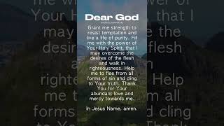 Blessed Morning Prayer Of The Day | Strength To Resist Temptations #christianshorts