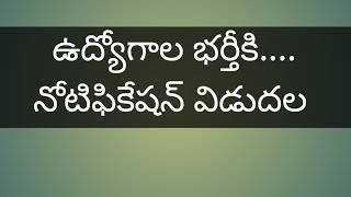 ఉద్యోగాల భర్తీకి.... నోటిఫికేషన్ విడుదల