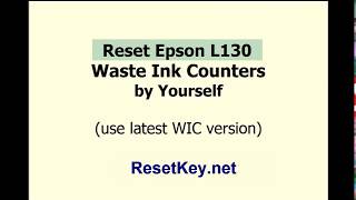 Reset Epson L130 printer - Epson Adjustment Program