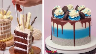 easy chocolate & blue cake 🍰🍫🍰🍫🍰🍫🍰🍫🍰 Fancy cake 🍫