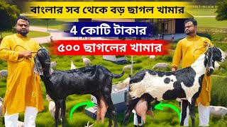 4 কোটি টাকার 500 ছাগলের খামার। বর্তমানে পশ্চিমবঙ্গের সব থেকে বড় ছাগল খামার এটি।