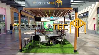 pergolatec es una pergola de acero con textura madera de fácil instalación