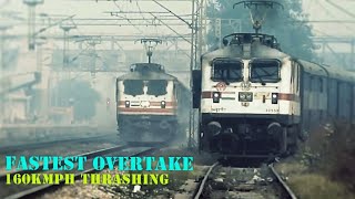 The Fastest Overtake : 160KMPH : INDIAN RAILWAYS