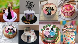 👭 Best Friends Forever Theme Cake 2024/Best Cake for Best Friend Girl/cake