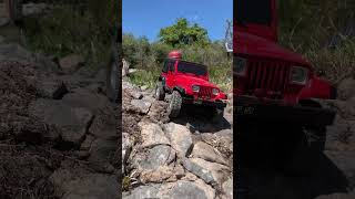 Jurassic park Jeep Rc Auto scale model #offroading #scalecrawler #jeepyj