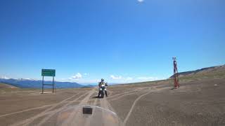 Volcan Batea Mahuida, ascenso y descenso en moto (KLR 650) por el lado argentino. 28 nov 2022