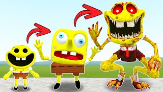 NEW EVOLUTION OF CURSED SPONGEBOB from 3D SANIC CLONES MEMES in Garry's Mod!