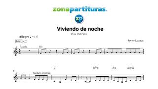 Partitura "Viviendo de noche" Veni Vidi Vici