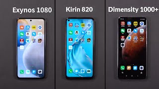 Exynos 1080 VS Kirin 820 VS Dimensity 1000+ || Speed Test