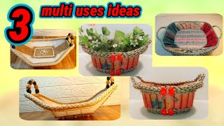 3 أفكار تزيين سلات بلاستك Do it with cheap basket multi uses products #handcraft #diy #اعادة_تدوير