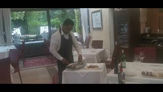 European Bass service at Locanda 800 Negrar (Vr) Valpolicella Wine Region Chef Diego Donatelli