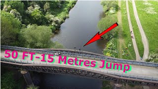 Jumping a 50ft (15 metre) Railway Bridge