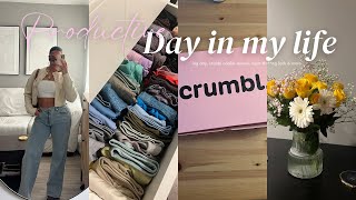 PRODUCTIVE DAY IN THE LIFE + CRUMBL COOKIES REVIEW