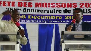 2020 Prédication en français avec interprétation en fon, Cotonou, Bénin, Fête des moissons