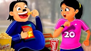 पेटू पापा | Foodie Father-Clever Daughter | Hindi Stories | Hindi Kahaniya | Hindi Comedy Stories