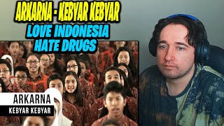 #LoveIndonesiaHateDrugs ARKARNA - Kebyar Kebyar (Official Music Video) REACTION!!