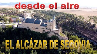 El Alcázar de Segovia desde el aire. El castillo español que inspiró a Walt Disney. Dji Mavic Mini.