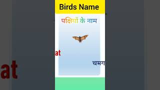 #shorts । पक्षियों के नाम 1 । birds name in hindi  english। pakshiyon ke naam । kavya ki classes ।