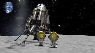 KSP - Silver Mun Lander from Space Station