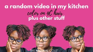 Temporary Vegan Hair Color on 4C Natural Hair and Random Conversations