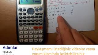 Fx-991ES Plus Hesap Makinesi ile 1.Dereceden 3 Bilinmeyenli Denklemlerin Çözümü.