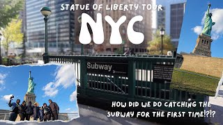 NYC VLOG | VISITING THE STATUE OF LIBERTY | CATCHING THE SUBWAY FOR THE FIRST TIME AS TOURIST