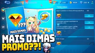 𝗜𝗥𝗘𝗠𝗢𝗦 𝗚𝗔𝗡𝗛𝗔𝗥 𝗠𝗔𝗜𝗦 𝗗𝗜𝗔𝗠𝗔𝗡𝗧𝗘𝗦 𝗣𝗥𝗢𝗠𝗢! NOVIDADES DO EVENTO! MOBILE LEGENDS