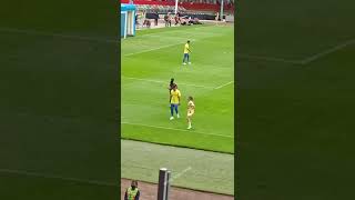 Katty Martínez y Alison Gonzalez entrenando Juntas después del Partido América vs Bayer Leverkusen.