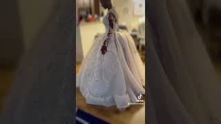 How to create a ballroom bustle! #ballroom #weddinggown #customweddingdress #bustle #ballroombustle