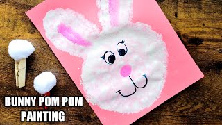 Bunny Pom Pom Painting|Easy Toddler Fine Motor Activities |Painting Ideas For Kids |Easter Activties