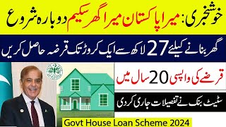 Government has re-launched the Mera Pakistan Mera Ghar scheme 2024 | State Bank released the details