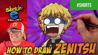 How to draw Zenitsu from Demon Slayer #shorts