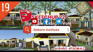 Barashada Sketchup Afsoomali || Bungalow design A to Z Casharka 19aad