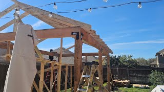 PART 1 OF BUILDING A FREESTANDING CEDAR  PATIO COVER