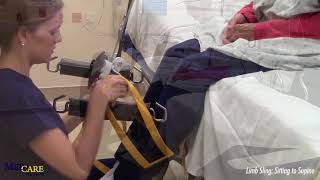 Medcare Limb Sling - Patient Positioning from Seated to Supine