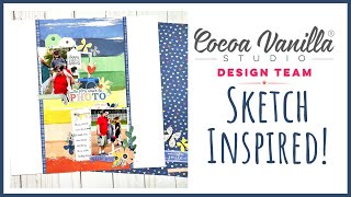 Sketch Inspired | 12x12 Scrapbook Layout | CVS DT