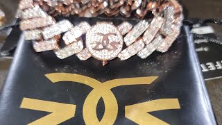 The Gold Gods 18mm Diamond Cuban Bracelet 2 Row Baguette