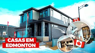 TOUR por 3 Casas na Cidade de Edmonton - Canadá 2024!