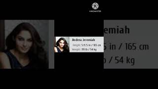 Andrea Jeremiah Height & Weight #PN Meena9352#viral#viralvideo #shorts#short#trending #youtubeshorts